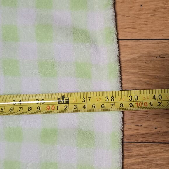 Carters Just One Year Baby Blanket Gingham Check Green Love You Giraffe Duck - Picture 5 of 6